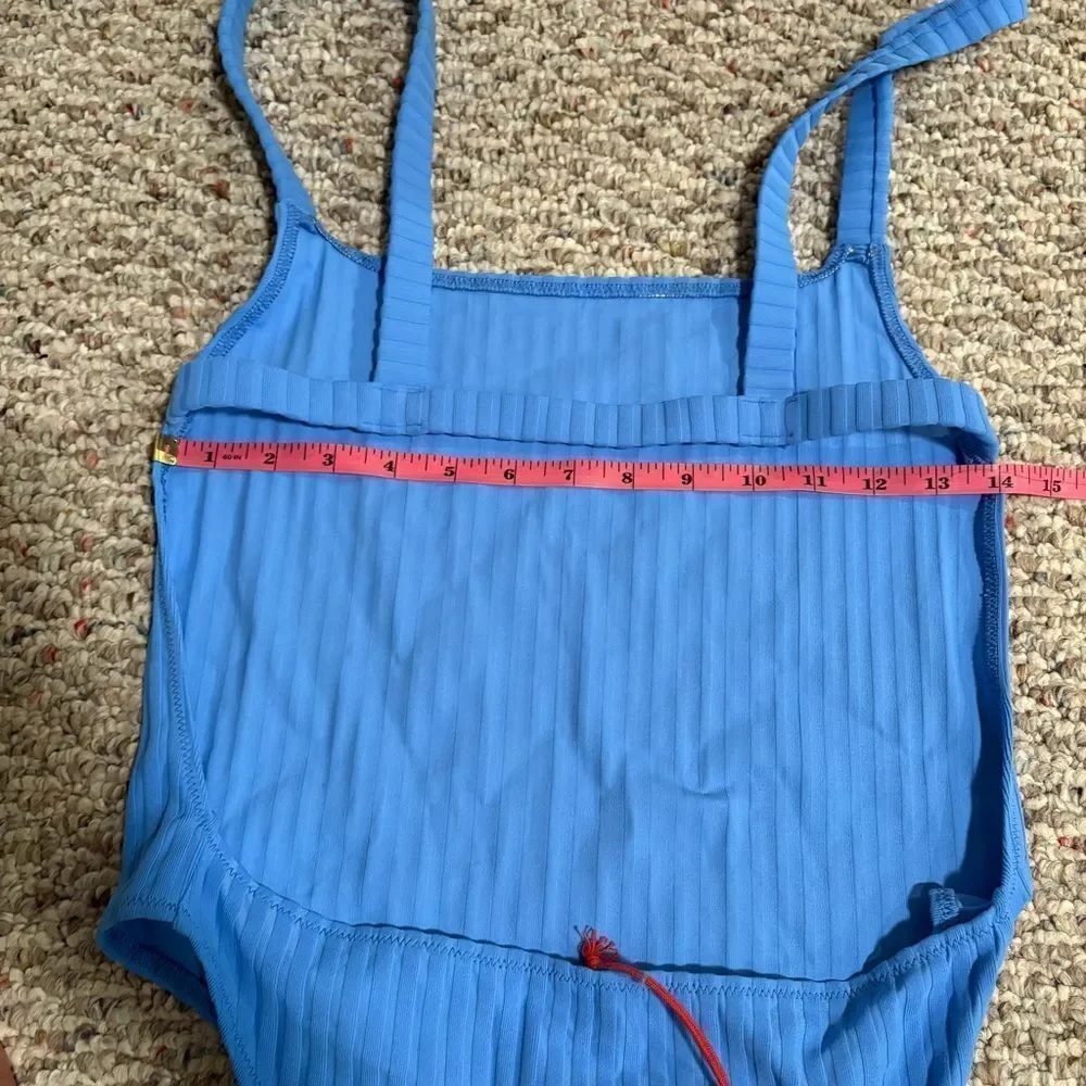 NWT Solid & Striped The Toni One-Piece in Solid Rib French Blue- Size Large